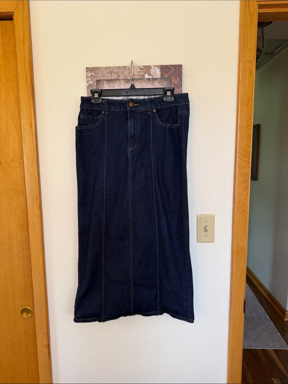 Rachel Zoe denim midi skirt